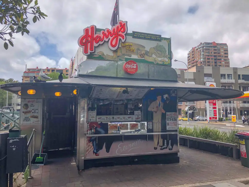 Photo of Harry's Cafe de Wheels, the best food in Sydney Australia.