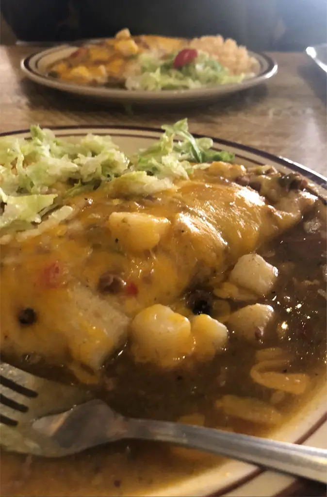 Photo of green Chile smothered burrito at The Frontier Albuquerque