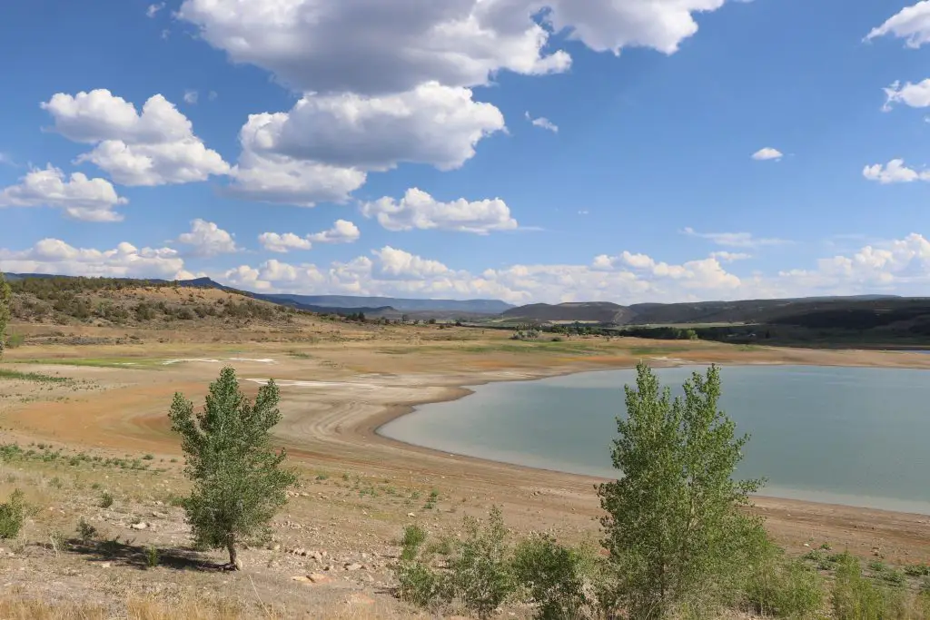 A view of the lake at Crawford State Park near Hotchkiss, Colorado