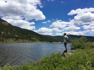Photograph of Luke Hanna adventure travel camping at Spring Creek Reservoir in Gunnison National Forest
