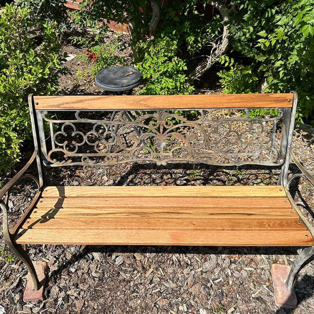 Renovating an Antique Garden Bench with Red Oak