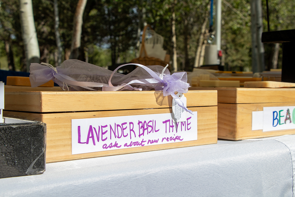 Photo of lavender basil thyme soap at the Hartman Castle Art Fair for Applied Worldwide blog "Hartman Castle Welcome Community for First Time in Century"