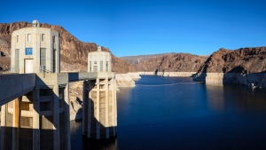 Photo of the Hoover Dam and Lake Mead for Applied Worldwide blog "The Lost Towns Beneath Lake Mead: Submerged Histories"